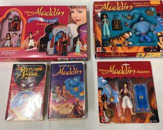Disney Aladdin Play Sets New In Box VHS Tapes