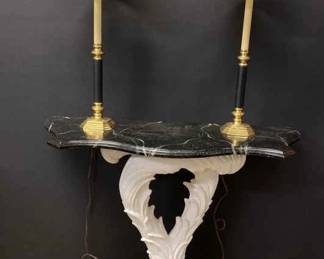 Black N White Console Table