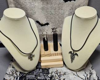 Raven Skull Ring Skeleton With Bones Ring Dark Angel Skelton Necklaces