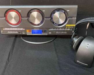 Emerson 3 Disc CD Changer And Senheiser TR135 Wireless Headphones