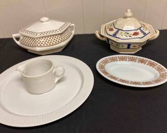 Vintage Adams Ironstone Covered Vegetable Tureen, Adams Lancaster Covered Vegetable Ironstone Dish