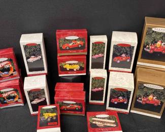 Hallmark Collectible Ornaments W Vehicles And Santas