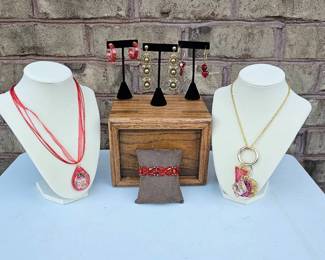Colorful Floral Necklace Earrings Bracelets