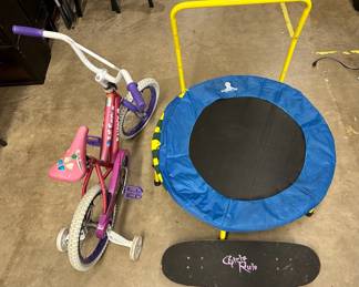 Little Kids Outdoor Entertainment Lil Gem Next Bike, Razor Skateboard, Mini Trampoline