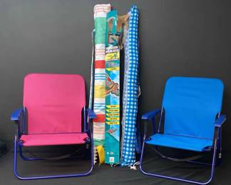 2 Tsunami Beach Chairs, 2 Umbrellas Supersized Kite