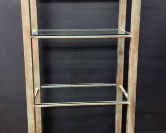 Metal Display w Glass Shelves