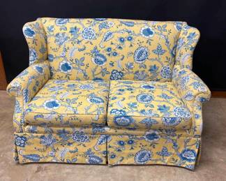 Blue And Yellow Loveseat