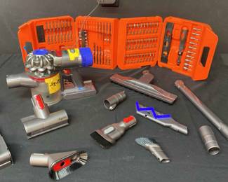 Dyson V8 Cordless Handheld Vacuum, Attachments , Black And Decker Tool Kit