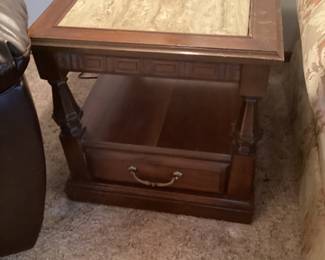 Marble top end table