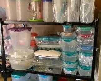 This is just a small fraction of brand new containers of every size and shape.  I’m estimating that there are about 500 available!