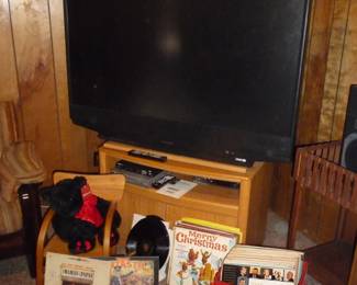 LP's / TV / little chair / more