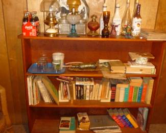 bookcases and books