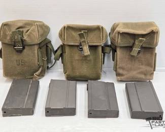 1200  4 20rd .308 Magazines  3 US Ammo Belt Pouches