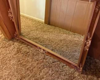 Large beveled mirror in frame, new never hung