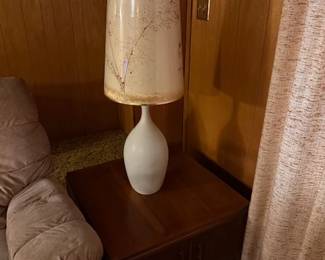 Mid century table and lamp