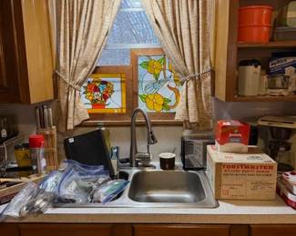 Stain glass and kitchen items