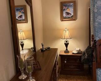 Dresser and mirror matches headboard and night stand