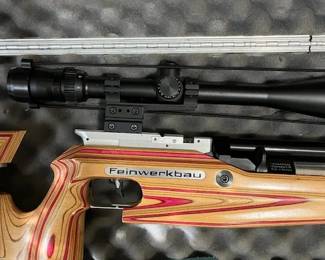 Feinwerkbau Air Rife with scopeFeinwerbau Bushnell Elite