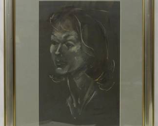 1256 - Gretchen Scales "Experimenting" Acrylic on Paper 1993
