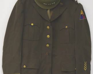 12 - George C Scott Costume "Patton" Dress Jacket, Shirt and Helmet
