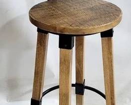 4173 - Butler Specialty Wood & Metal Bar Stool 43 x 15 x 17 seat height 31
