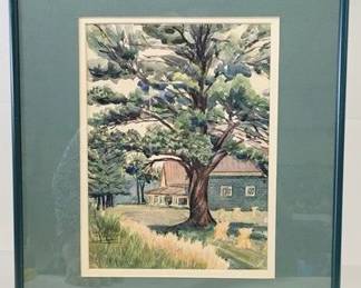 4285 - Artist Signed Watercolor 17 x 14
