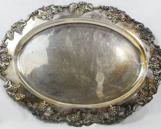 1214 - Lion Hallmark Silver Platter 19x15
