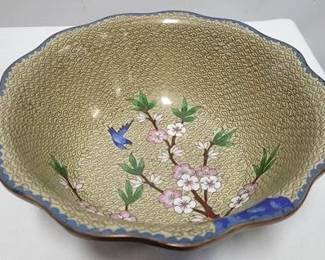 4272 - Cloisonne Bowl w/ Birds 4 x 9
