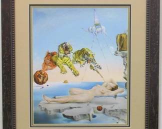 9013 - One Second Before Awakening Giclee, Salvador Dali 23 X 27
