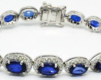 2w - Blue Sapphire & Diamond 7" Bracelet 14K white gold Appraised $33,640 DISCLAIMER: If you are not an established customer with bid history with B&H, the only acceptable forms of payment for this item will be via wire transfer or cash.

