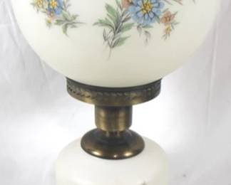 7245 - Vintage Painted Globe Lamp - 22" Tall You are buying a used as-is electric/electronic item. We do not guarantee all components are present, and if it is not expressly stated, it is untested.
