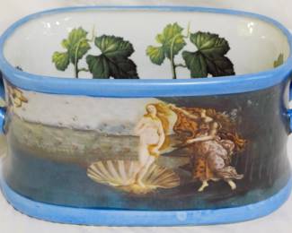 1025 - Decorated Porcelain Champagne Tub 8x18x12
