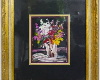 1009 - Anna Sandhu Ray Painting 17x15.5 Former wife of James Earl Ray
