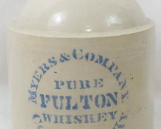 225 - Fulton Whiskey Stoneware Jug 11"
