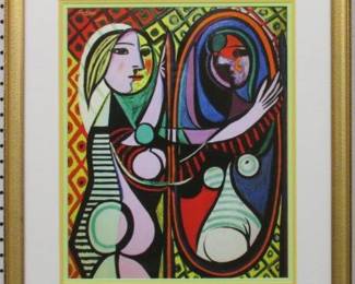 9018 - Girl in Front of Mirror Giclee by Pablo Picasso 22 X 25.5
