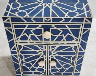 4144 - Butler Specialty Bone Inlay Stand 24 x 17 x 12 some losses
