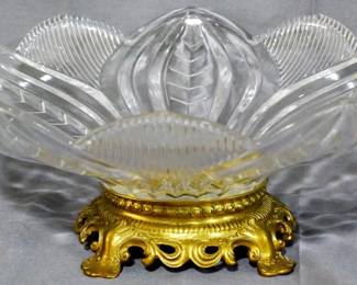 762 - Martin Benito Crystal Footed Bowl 5x12.5"
