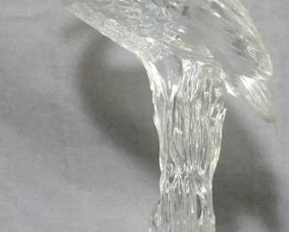 3228 - Cambridge Glass Heron Flower Frog 11.5"
