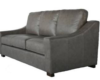 4161 - Hampton leather sofa by LEA Leather 38.5 x 84 x 38 mushroom gray
