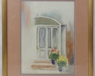 1234 - Roby Novak "Entry Wawy" Watercolor on Paper 22x17.5
