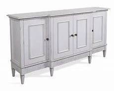 4157 - Alden Parkes Elliott buffet in white, 4 door 39 x 77.5 x 18.5

