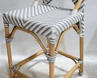 4196 - Butler Specialty Resin Wicker Counter Chair 37 x 17 x 21 seat height 25

