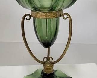 4267 - Art Glass 2 Part Epergne 11" Tall
