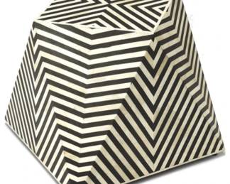 4130 - Butler Specialty Zanzibar Bone Inlay Table 16 x 24 x 24 Retail $849
