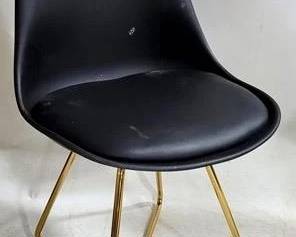 4183 - Butler Tulip Black & Gold Chair 32 x 19 x 16
