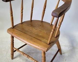 4234 - Early Pine Spindle Back Barrel Chair 30 x 21 x 14

