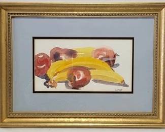 4282 - "Fruit" by Laura R Howard Watercolor on paper 15 x 19.5
