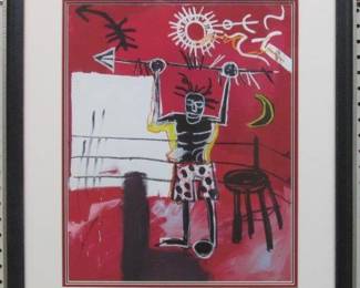 9055 - The Ring Giclee by J.M. Basquait 22 X 25.5
