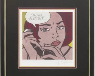 9049 - Ohh Alright...Giclee by Roy Lichtenstein 17.5 X 18
