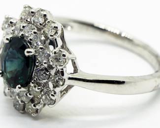 19w - Mia Klein Platinum, Sapphire & Diamond Ring Size 7.25 1.03 Carat Natural Oval Cut Sapphire with GFCO Gem Lab Identification Report .62 Carats Diamonds Jewelry Appraisal Report $13,735 DISCLAIMER: If you are not an established customer with bid history with B&H, the only acceptable forms of payment for this item will be via wire transfer or cash.
